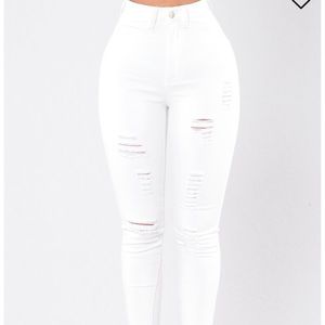 White Ripped Jeans